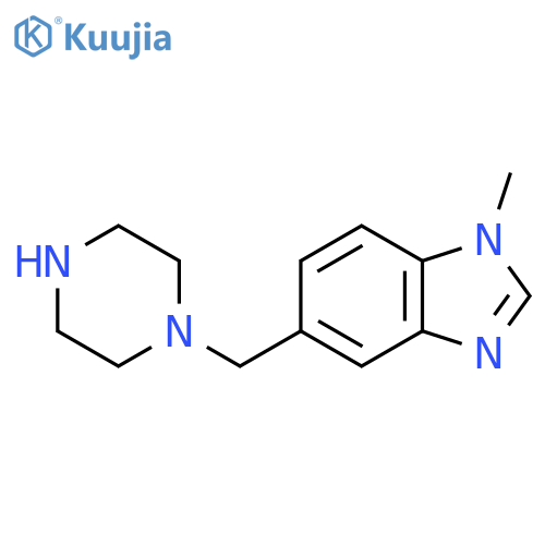 1-methyl-5-(piperazin-1-yl)methyl-1H-1,3-benzodiazole structure