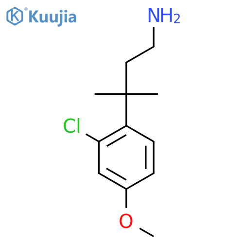 3-(2-chloro-4-methoxyphenyl)-3-methylbutan-1-amine structure