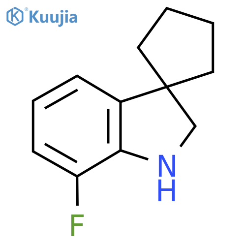 7'-fluoro-1',2'-dihydrospirocyclopentane-1,3'-indole structure
