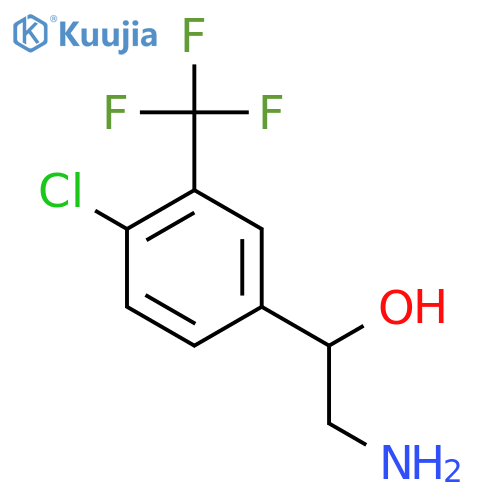 2-amino-1-4-chloro-3-(trifluoromethyl)phenylethan-1-ol structure