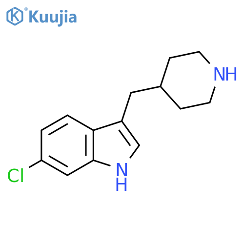 6-chloro-3-(piperidin-4-yl)methyl-1H-indole structure