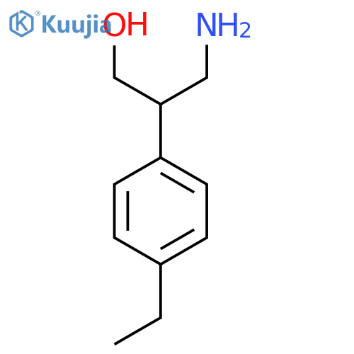 3-amino-2-(4-ethylphenyl)propan-1-ol structure