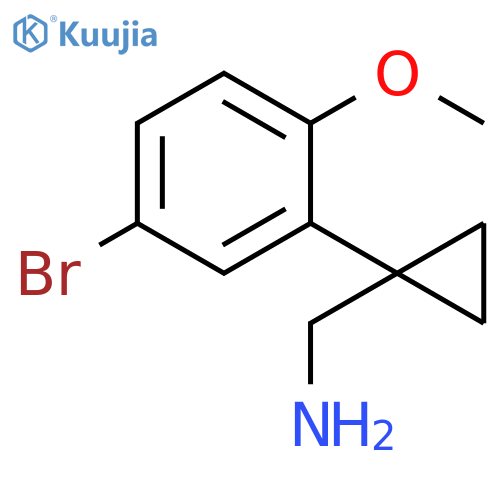 1-(5-bromo-2-methoxyphenyl)cyclopropylmethanamine structure