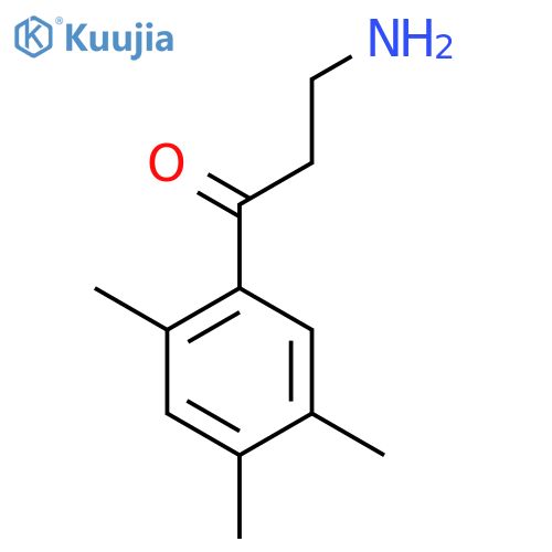 3-amino-1-(2,4,5-trimethylphenyl)propan-1-one structure
