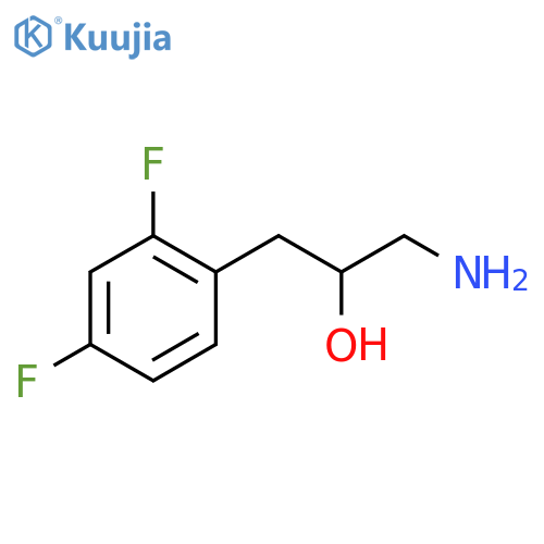1-amino-3-(2,4-difluorophenyl)propan-2-ol structure