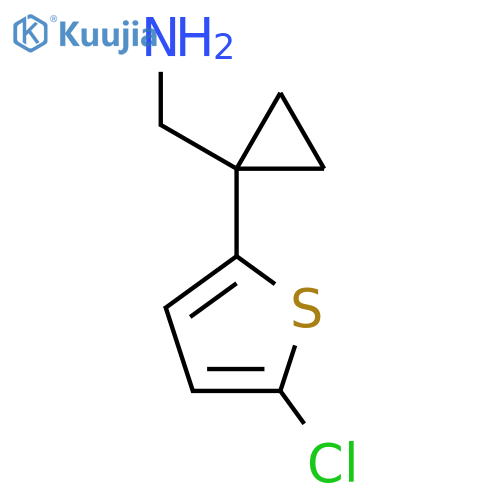 1-(5-chlorothiophen-2-yl)cyclopropylmethanamine structure