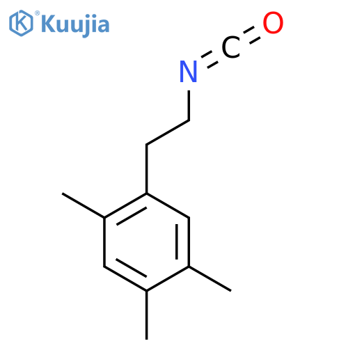 1-(2-isocyanatoethyl)-2,4,5-trimethylbenzene structure