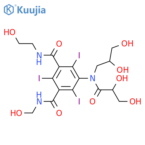 1,3-Benzenedicarboxamide,5-[(2,3-dihydroxy-1-oxopropyl)(2,3-dihydroxypropyl)amino]-N1-(2-hydroxyethyl)-N3-(hydroxymethyl)-2,4,6-triiodo- structure