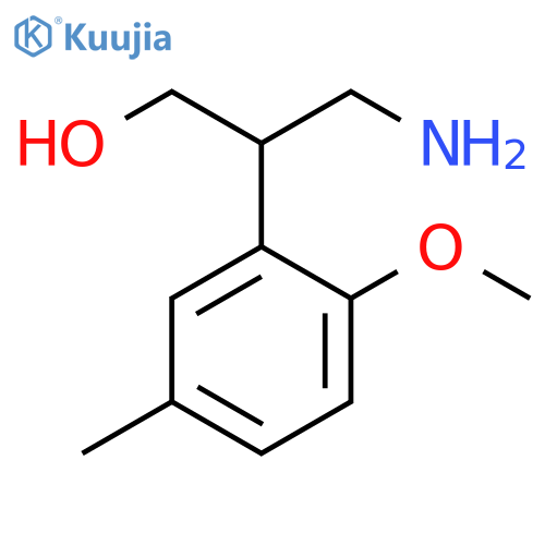 3-amino-2-(2-methoxy-5-methylphenyl)propan-1-ol structure