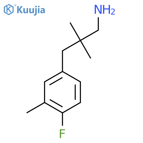 3-(4-fluoro-3-methylphenyl)-2,2-dimethylpropan-1-amine structure
