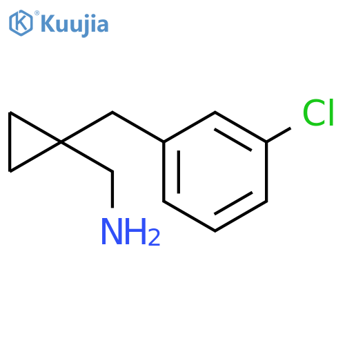 {1-(3-chlorophenyl)methylcyclopropyl}methanamine structure