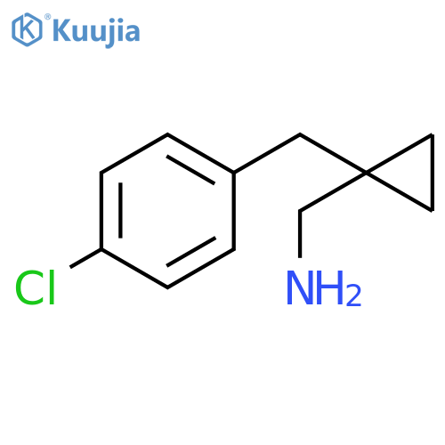 {1-(4-chlorophenyl)methylcyclopropyl}methanamine structure