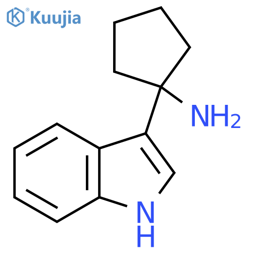 1-(1H-indol-3-yl)cyclopentan-1-amine structure