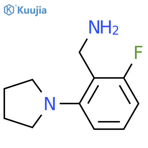 2-fluoro-6-(pyrrolidin-1-yl)phenylmethanamine structure