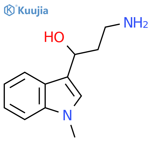 3-amino-1-(1-methyl-1H-indol-3-yl)propan-1-ol structure