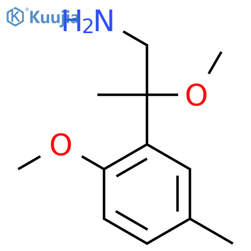 2-methoxy-2-(2-methoxy-5-methylphenyl)propan-1-amine structure