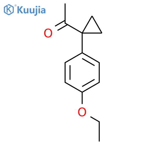 1-1-(4-ethoxyphenyl)cyclopropylethan-1-one structure