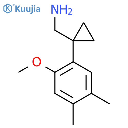1-(2-methoxy-4,5-dimethylphenyl)cyclopropylmethanamine structure