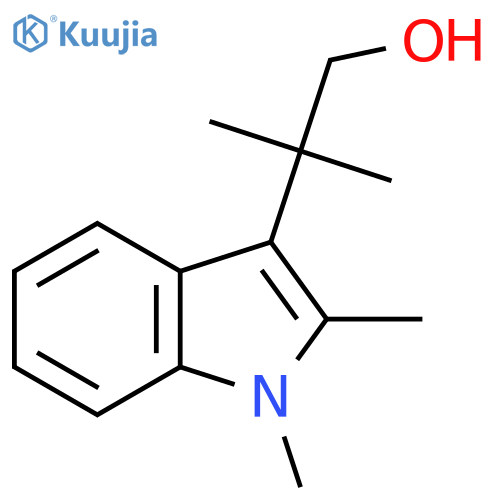2-(1,2-dimethyl-1H-indol-3-yl)-2-methylpropan-1-ol structure