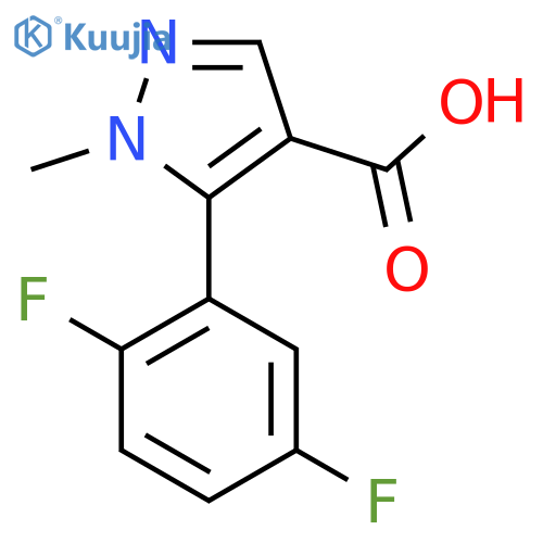 5-(2,5-difluorophenyl)-1-methyl-1H-pyrazole-4-carboxylic acid structure