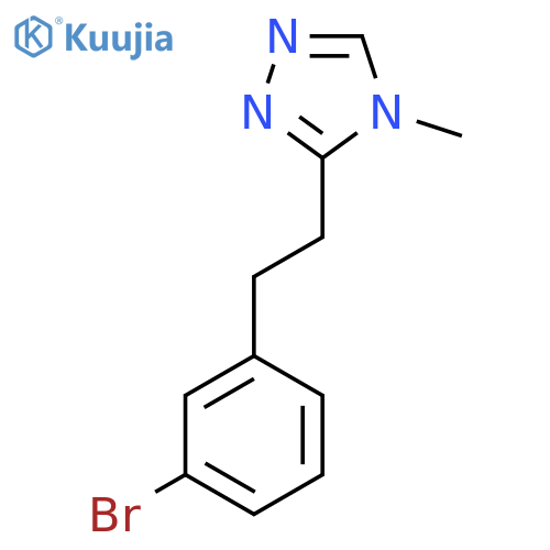 3-2-(3-bromophenyl)ethyl-4-methyl-4H-1,2,4-triazole structure