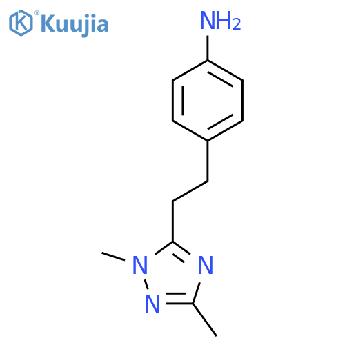 4-2-(dimethyl-1H-1,2,4-triazol-5-yl)ethylaniline structure
