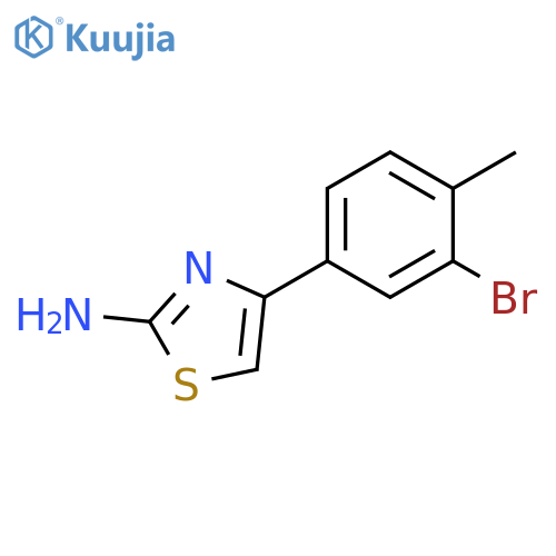 4-(3-bromo-4-methylphenyl)-1,3-thiazol-2-amine structure