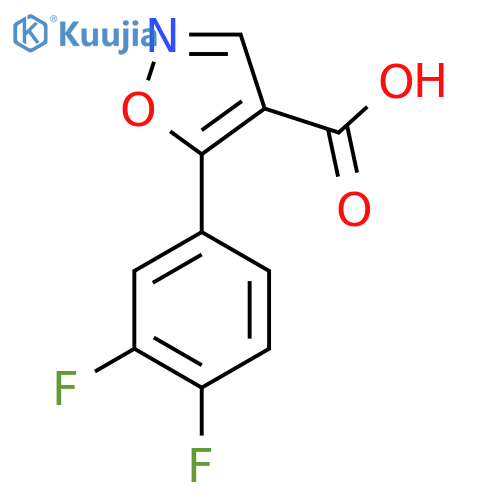 5-(3,4-difluorophenyl)-1,2-oxazole-4-carboxylic acid structure