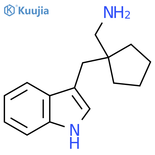 {1-(1H-indol-3-yl)methylcyclopentyl}methanamine structure