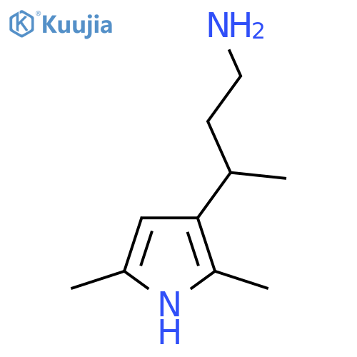 3-(2,5-dimethyl-1H-pyrrol-3-yl)butan-1-amine structure