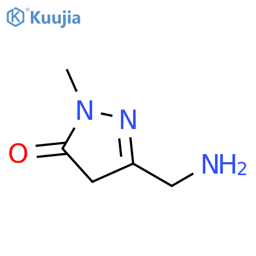 3-(aminomethyl)-1-methyl-4,5-dihydro-1H-pyrazol-5-one structure