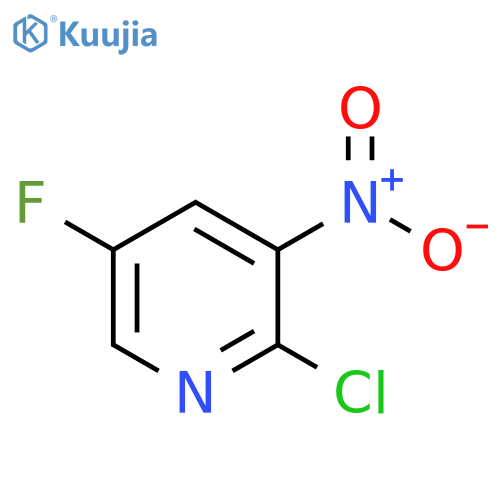 2-chloro-5-fluoro-3-nitro-pyridine structure