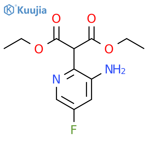 Propanedioic acid, 2-(3-amino-5-fluoro-2-pyridinyl)-, 1,3-diethyl ester structure