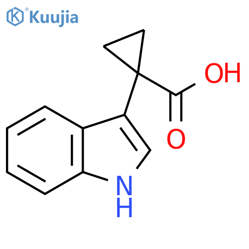 1-(1H-indol-3-yl)cyclopropane-1-carboxylic acid structure