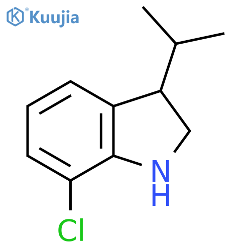 7-chloro-3-(propan-2-yl)-2,3-dihydro-1H-indole structure