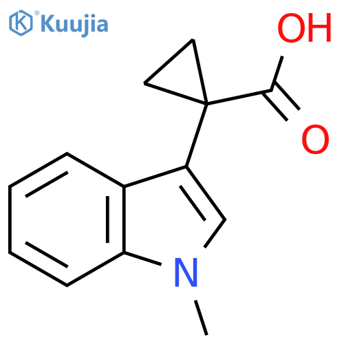 1-(1-methyl-1H-indol-3-yl)cyclopropane-1-carboxylic acid structure
