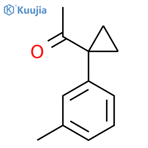 1-1-(3-methylphenyl)cyclopropylethan-1-one structure