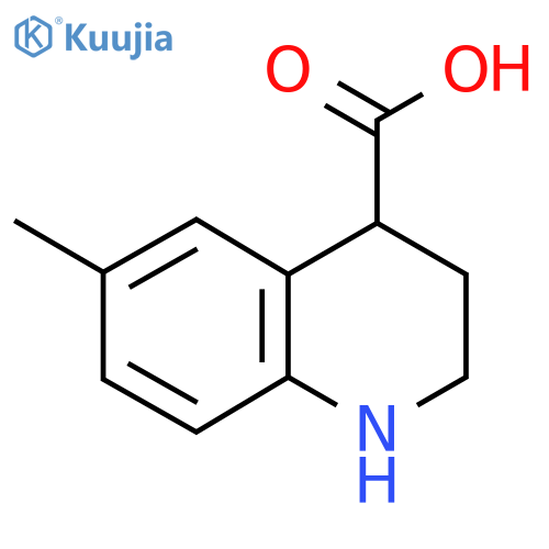 6-Methyl-1,2,3,4-tetrahydroquinoline-4-carboxylic acid structure