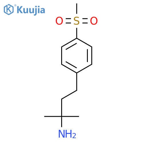 4-(4-methanesulfonylphenyl)-2-methylbutan-2-amine structure