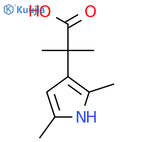 2-(2,5-dimethyl-1H-pyrrol-3-yl)-2-methylpropanoic acid structure