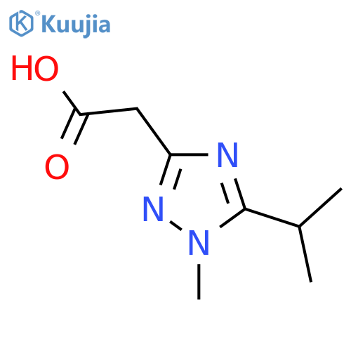 2-1-methyl-5-(propan-2-yl)-1H-1,2,4-triazol-3-ylacetic acid structure
