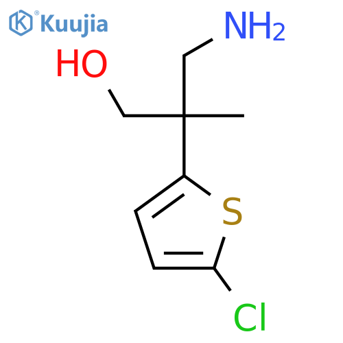 3-amino-2-(5-chlorothiophen-2-yl)-2-methylpropan-1-ol structure