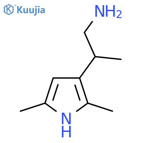 2-(2,5-dimethyl-1H-pyrrol-3-yl)propan-1-amine structure