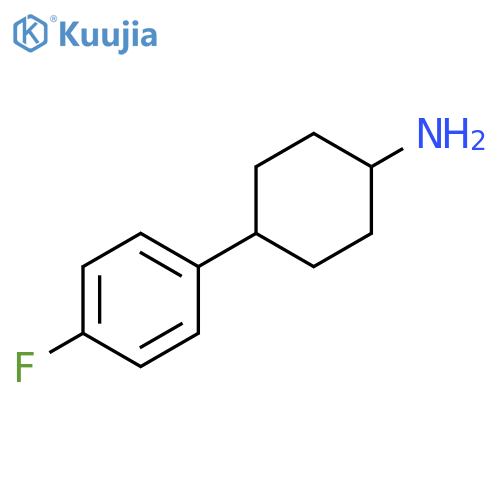 4-(4-fluorophenyl)cyclohexan-1-amine structure