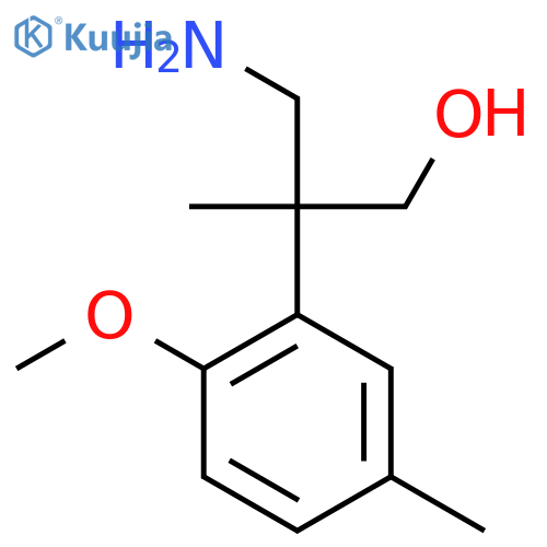 3-amino-2-(2-methoxy-5-methylphenyl)-2-methylpropan-1-ol structure