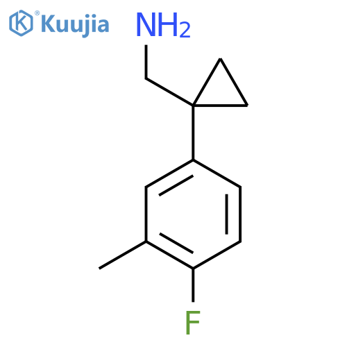 1-(4-fluoro-3-methylphenyl)cyclopropylmethanamine structure