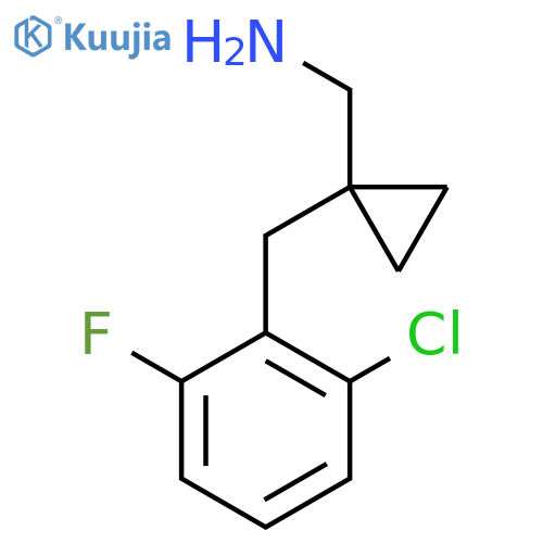 {1-(2-chloro-6-fluorophenyl)methylcyclopropyl}methanamine structure