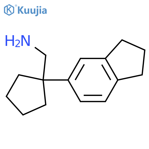 1-(2,3-dihydro-1H-inden-5-yl)cyclopentylmethanamine structure