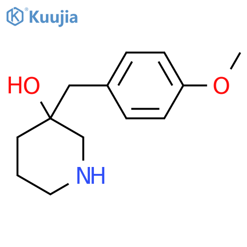 3-(4-methoxyphenyl)methylpiperidin-3-ol structure