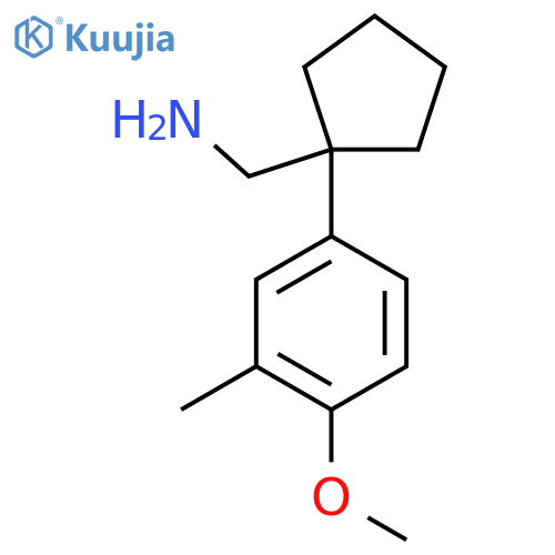 1-(4-methoxy-3-methylphenyl)cyclopentylmethanamine structure